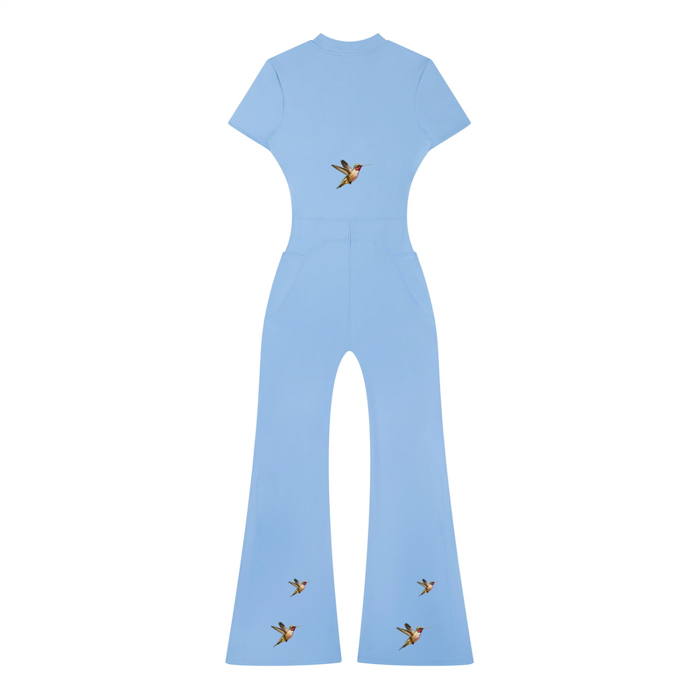 Iya Chenoa Boutique Women's SculptFit Quarter-Zip Flared Jumpsuit