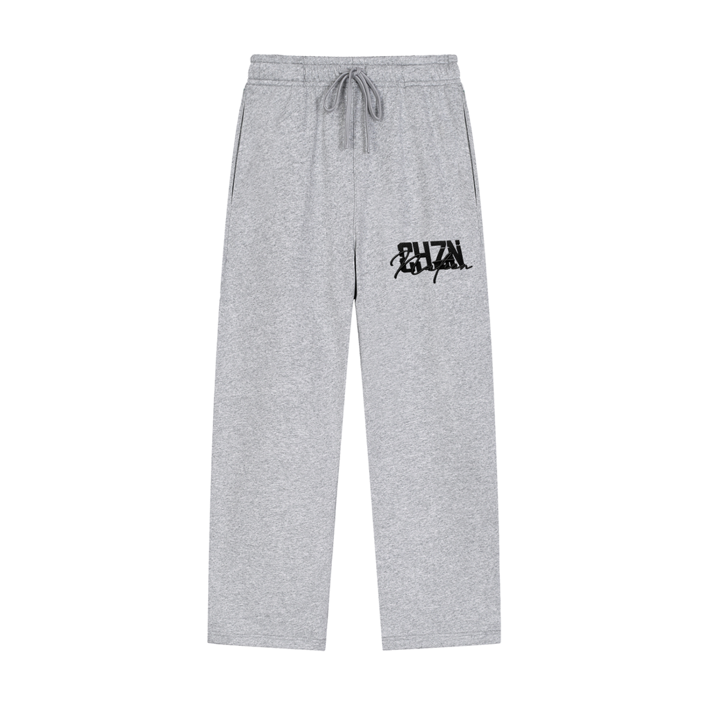 Solid Color Straight-Leg Sweatpants