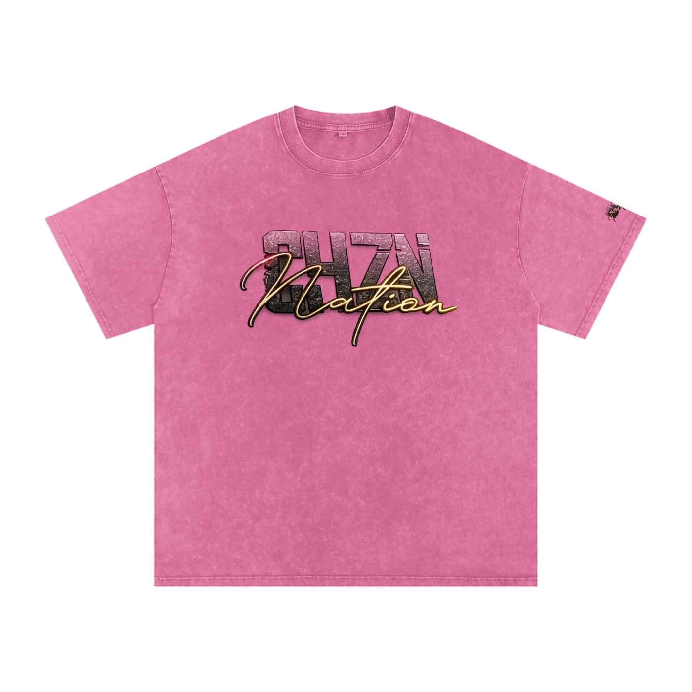 CHZN Nation  Premium Snow Washed Oversized Tee