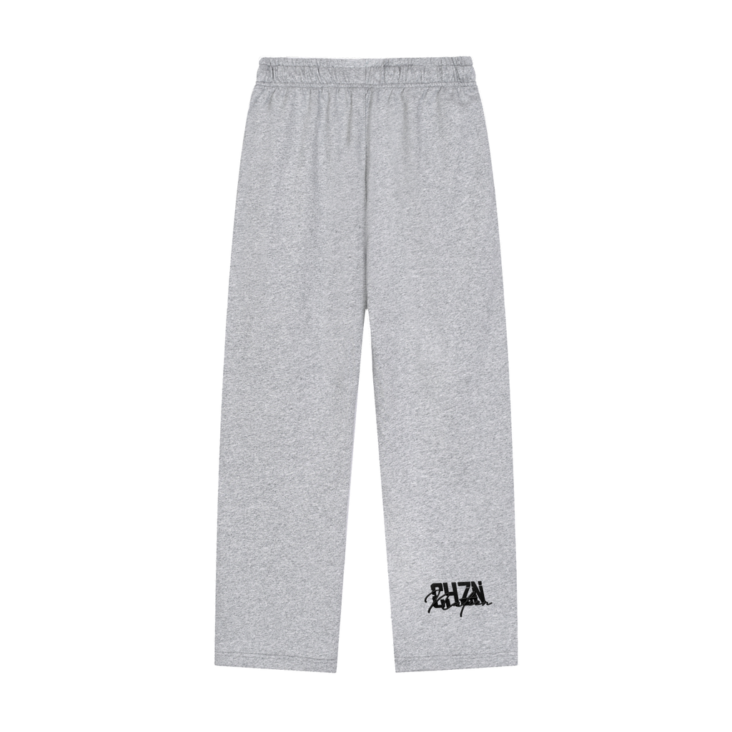 Solid Color Straight-Leg Sweatpants